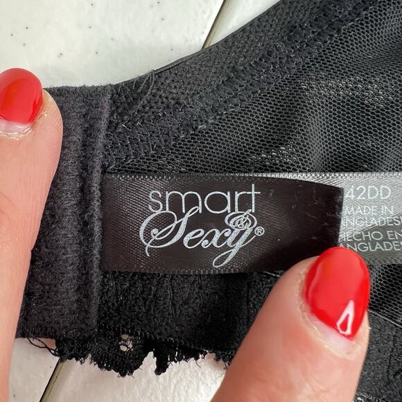 Smart And Sexy 42DD Bra Signature Lace Unlined Underwire In Black SA964 - Picture 12 of 16